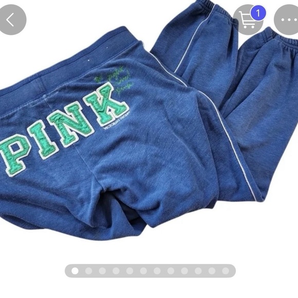 PINK by Victoria’s Secret royal blue hoodie  size L and joggers size M - Picture 11 of 11